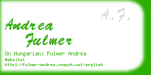 andrea fulmer business card